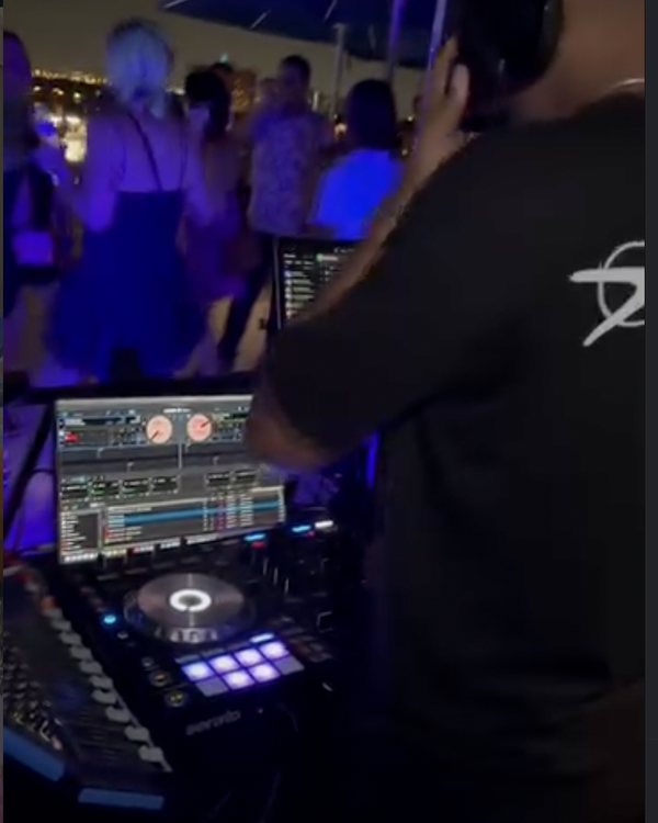 DJ Hyvyb on the decks at a South Florida event