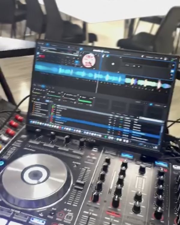 Professional DJ setup and controller